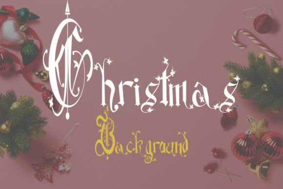 Christmas Background: The Gothic Touch for Modern Design