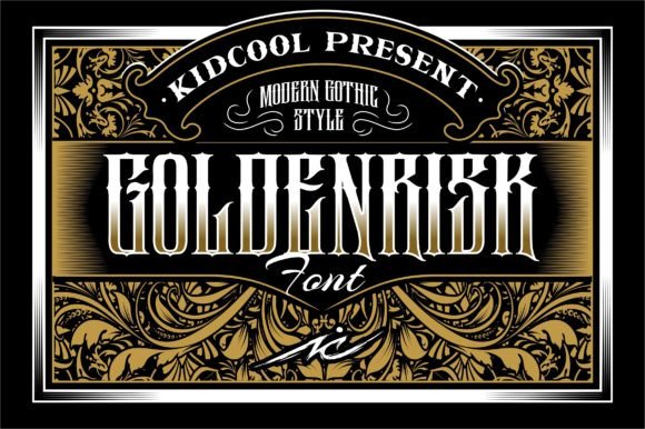Goldenrisk: A Modern Gothic Typeface for Bold Identity