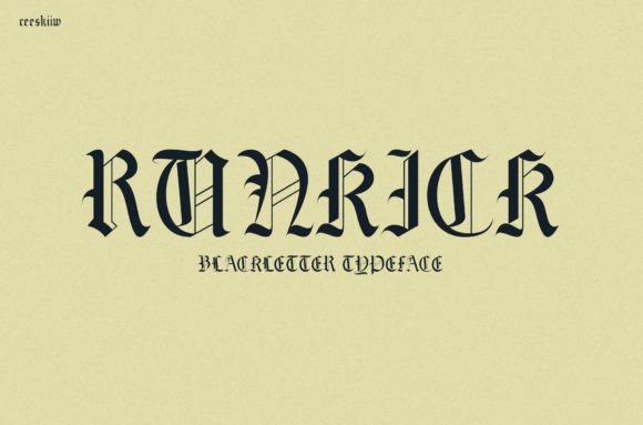 Runkick: A Blackletter Font for Bold, Unforgettable Designs