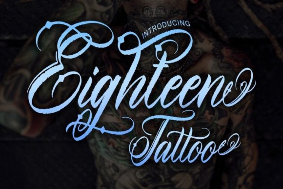 Unleashing Bold Character: The Eighteen Tattoo Typeface
