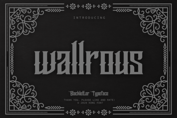 Wallrous: A Modern Blackletter Font for Creative Projects