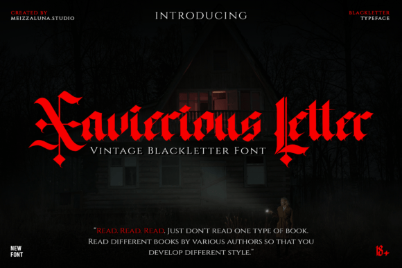 Xavierious Letter: A Gothic Blackletter for Bold Design
